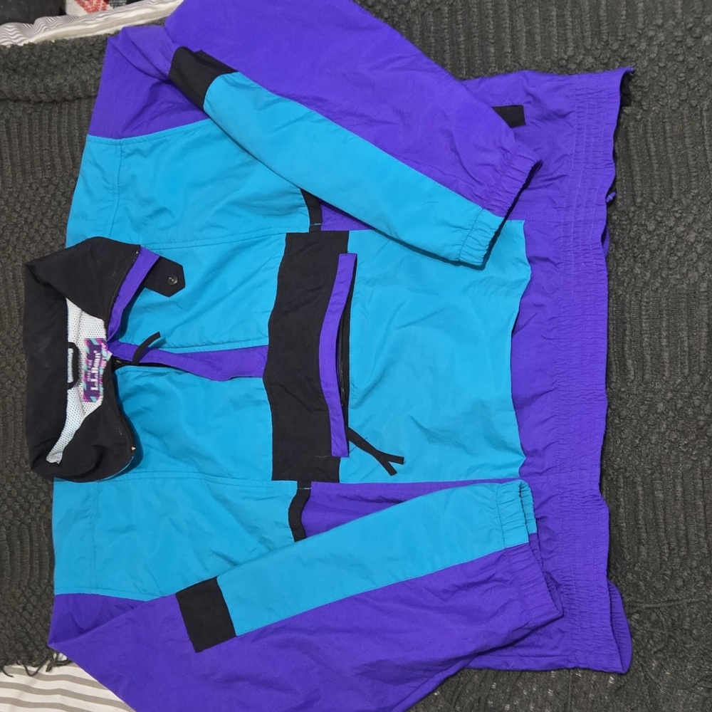 Vintage‎ LL Bean Sunbuster Colorblock Pullover Jacket Size M